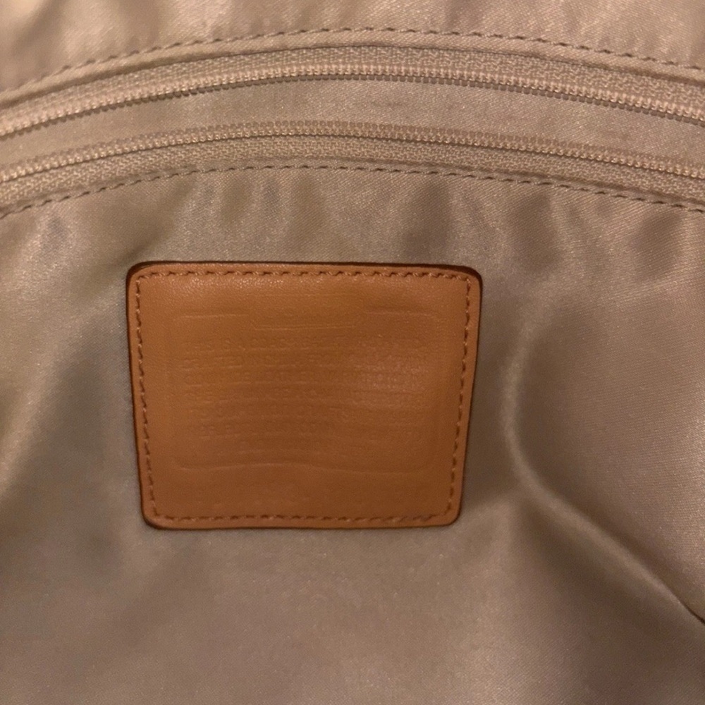 Vintage Coach Penelope Turn Lock Coral Leather Satchel Shoulder Bag Purse - Picture 7 of 8